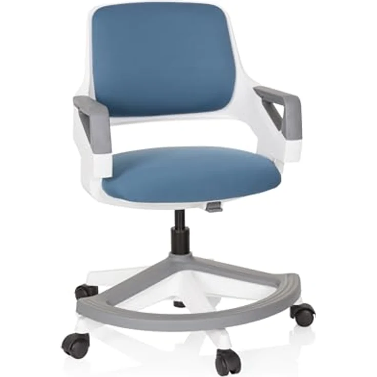 hjh OFFICE Drehstuhl Kinderdrehstuhl KID FLEX Stoff mit Armlehnen (1 St), Kinder Bürostuhl mitwachsend, ergonomisch – Bild 2