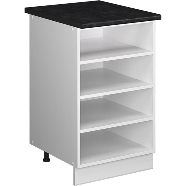 Küchenregal Fame-Line Weiß 50 cm, AP Anthrazit Vicco