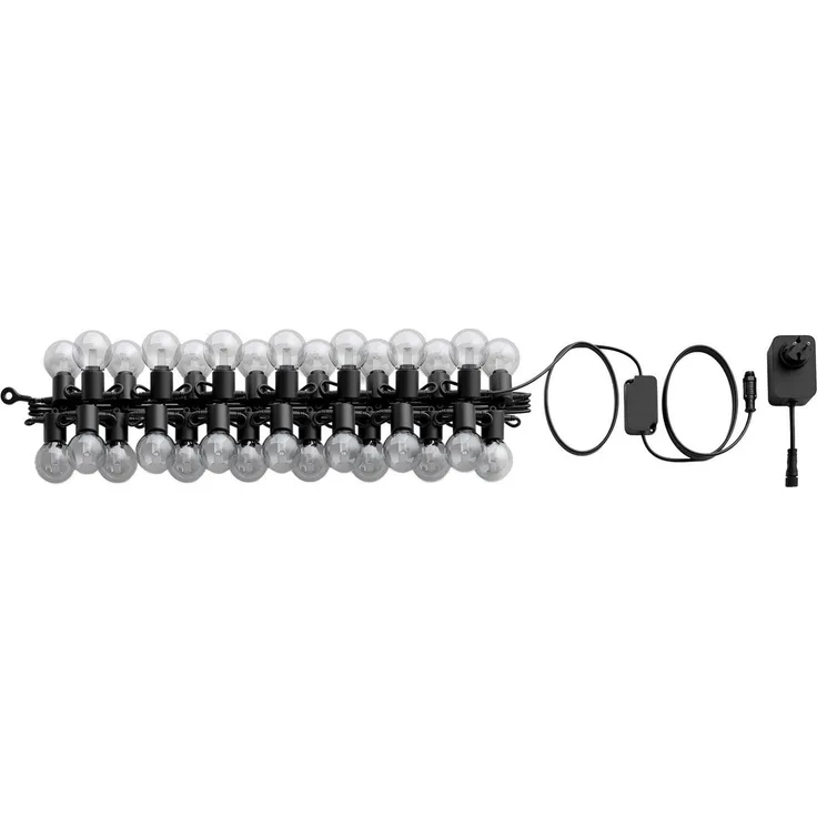 Philips Hue Festavia Globe Außenlichterkette, White and Color Ambiance, 21 M, 30 Lampenkugeln, dimmbar, Steuerung per Hue App, funktioniert mit Alexa, Google Assistant und Apple Home