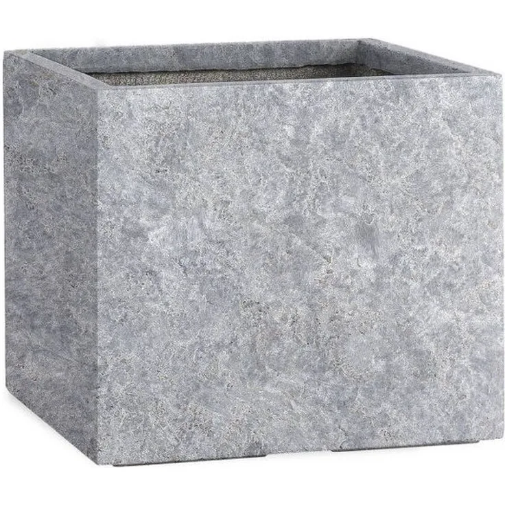 Pflanzwerk® Pflanzkübel CUBE Premium Fiberglas Blumenkübel Frostbeständig mit Lotus-Effekt, Lotus-Effekt - Handgefertigt - Eckig - Frostbeständig