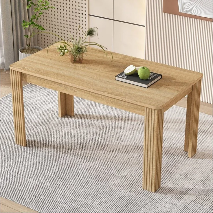 Flieks Esstisch (1-St), Rechteckiger Esszimmertisch Schreibtisch Küchentisch 116*65*75cm – Bild 5