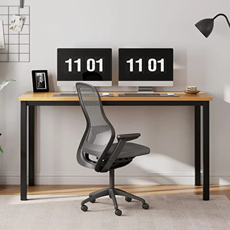 SogesHome Schreibtisch Computertisch 100 x 60 x 75 cm PC Schreibtisch Büro Schreibtisch Workstation für Home Office zu Hause Schreibtisch, Esstisch Konferenztisch AC3BB-100-SH – Bild 7