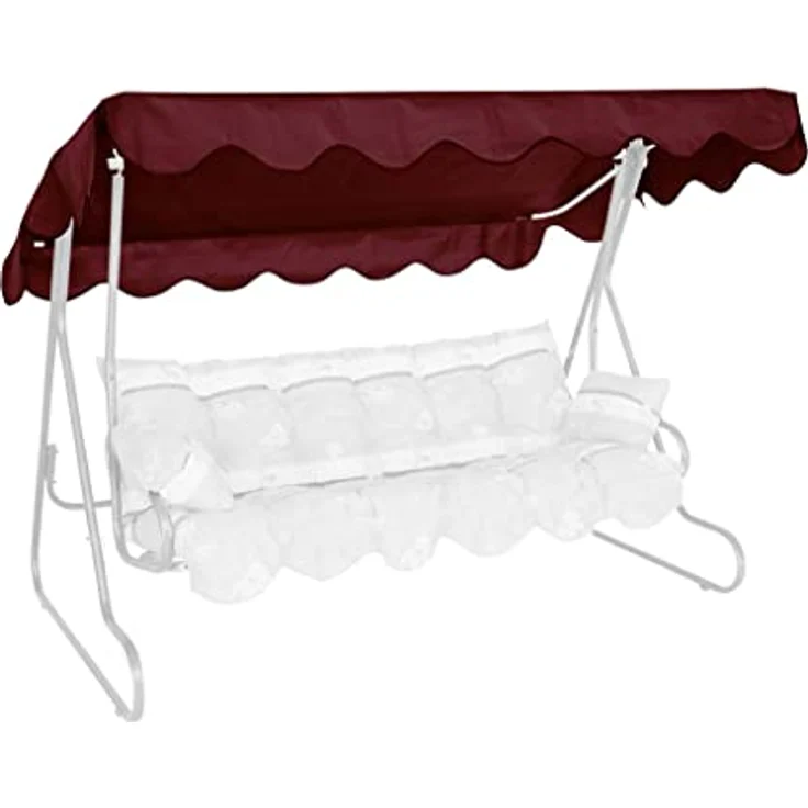 Angerer Freizeitmöbel Sonnendach für 3-Sitzer Hollywoodschaukel, wasser- und schmutzabweisend, Polyethylen, bordeaux, 210 x 145 cm – Bild 2