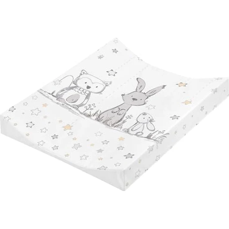 Julius Zöllner® 2-Keil Wickelauflage 60x71 cm - weiche Wickelunterlage - Baby Wickeltischauflage - Folie, wasserdicht & abwischbar - Made in Germany - OEKO-TEX Standard 100 - Sternenfreunde – Bild 2
