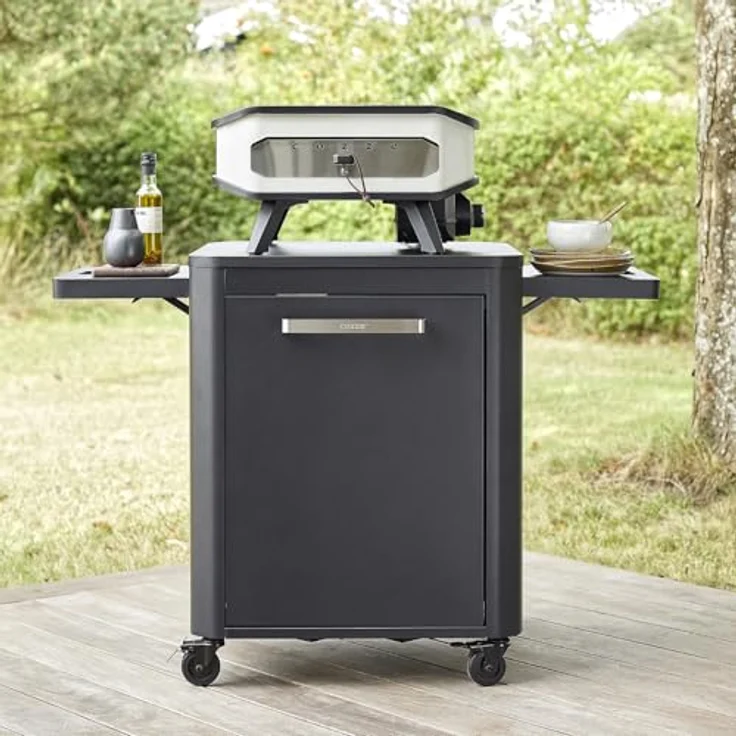 Cozze® Premium Outdoor Schrank Garten mit 2 klappbaren Seitentischen – Hochwertiges Sideboard Outdoor – Praktischer Gartenschrank für den Außenbereich (Gartenmöbel Schrank für Gasflasche & Zubehör) – Bild 3
