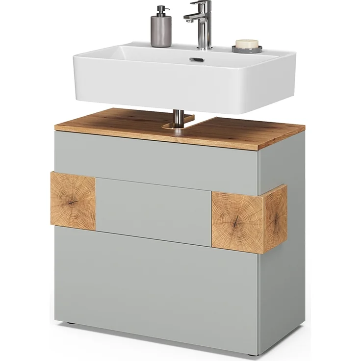 Waschbeckenunterschrank Eden Grau/Artisan 70 x 64.5 cm mit 2 Schubladen Vicco – Bild 6