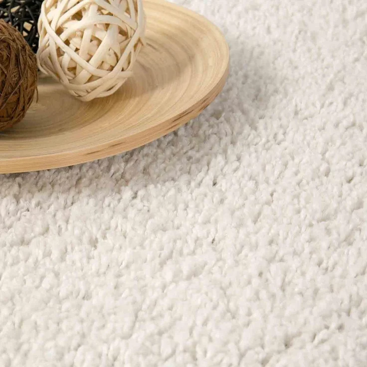 VIMODA Teppich Prime Shaggy Hochflor Einfarbig Weiss Creme Weich für Wohnzimmer, Schlafzimmer, küche, Maße:70x250 cm – Bild 4