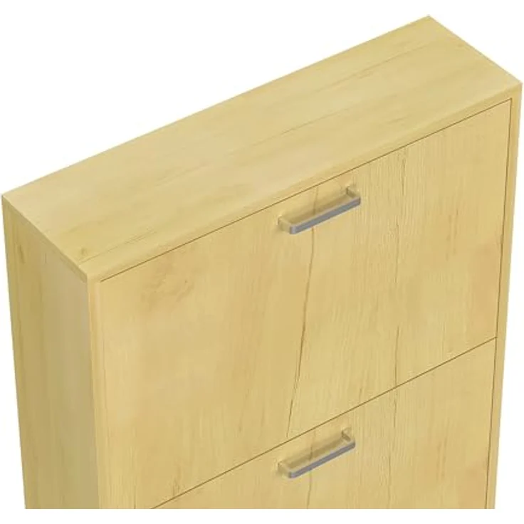 MID.YOU Schuhschrank Sulos, Honigeiche, stehend, Kunststoff, 59x179x17 cm, Schuhaufbewahrung – Bild 8