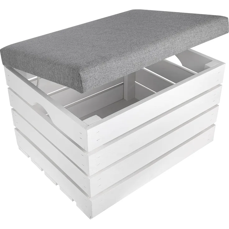 Creative Deco Sitzhocker Sitzbank gepolstert mit Stauraum 50x40x35 cm, mit Stauraum