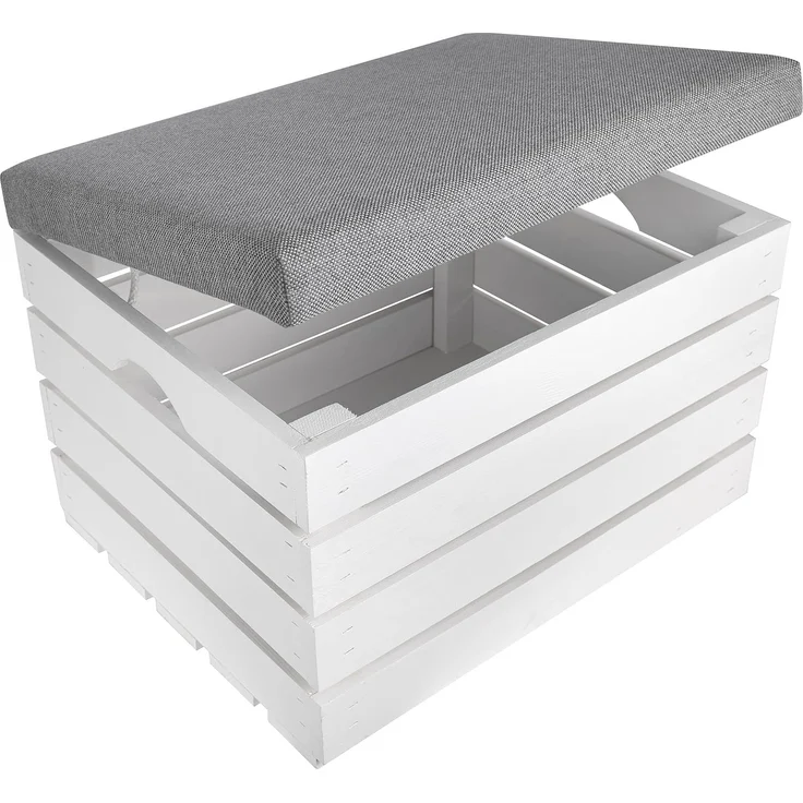 Creative Deco Sitzhocker Sitzbank gepolstert mit Stauraum 50x40x35 cm, mit Stauraum