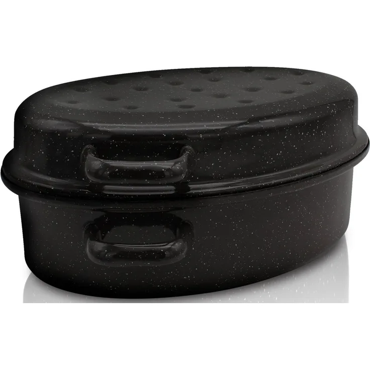 Karl Krüger Gansbräter 42 cm mit Tropfdeckel - Inhalt 10 Liter / Gänsebräter