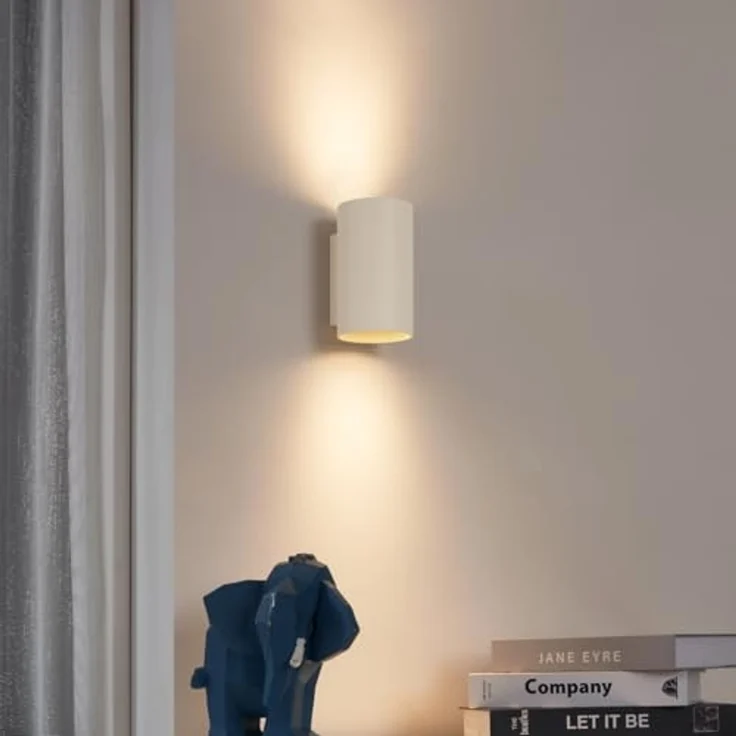 Qazqa Wandleuchte Sandy, ohne Leuchtmittel, GU10, Beige, Modern, Aluminium, 2-flammig – Bild 2