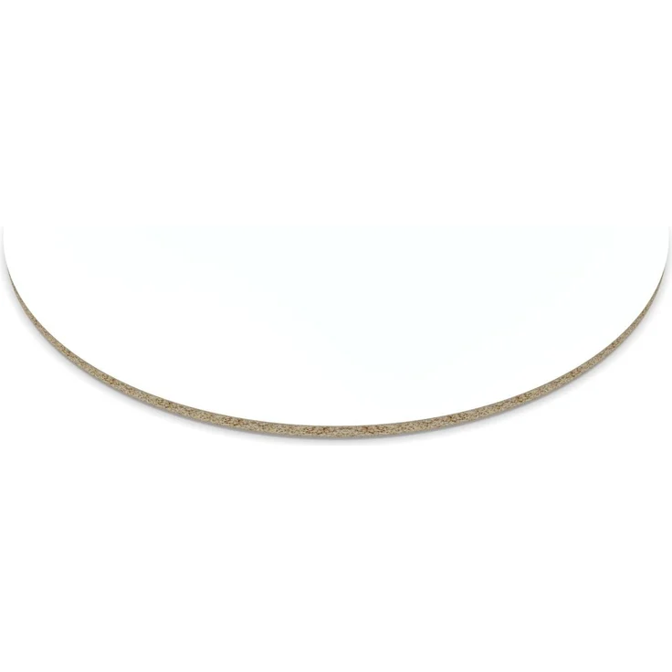 Dekor Spanplatte 28mm Tischplatte rund melaminharzbeschichtet weiß mit ABS Kante Umleimer - Größe 150 x 150 cm - Höhe 2,8 cm - Farbe Icy White – Bild 3