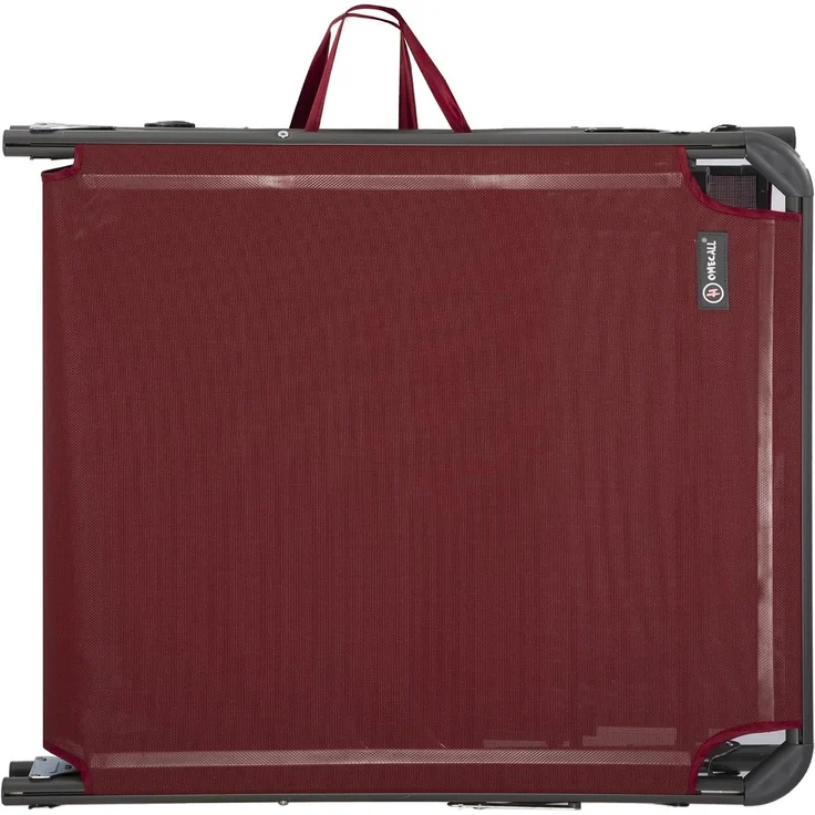 HOMECALL Aluminium-Klappliege, Textilene-Gewebe, 200x70 cm, Max. Tragkraft 150 kg - Rot – Bild 6