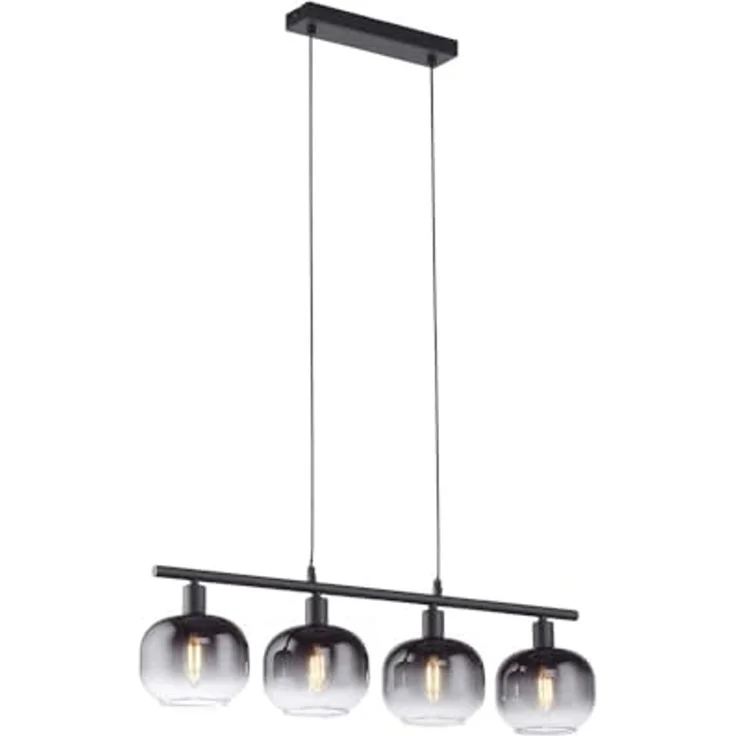 JUST LIGHT 15421-18 Pendelleuchte ZEA 4-flammig schwarz rauchglas – Bild 5