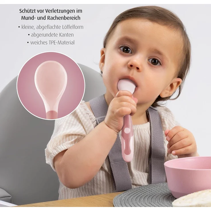 Reer - Lernbesteck 360° biegbar - rosa - 2tlg. – Bild 5