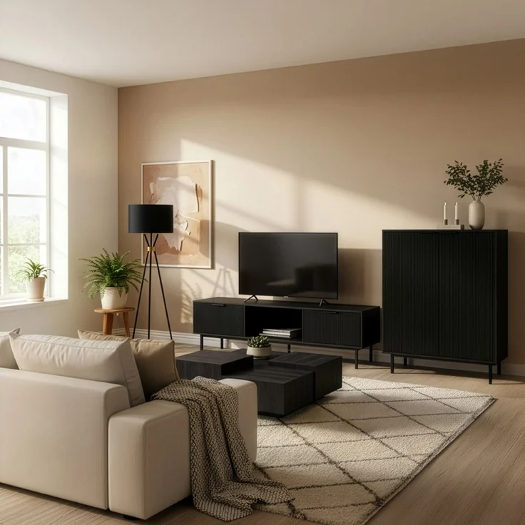 HOME DELUXE TV-Schrank NYLA Schwarz - 160 x 43 cm – Bild 6