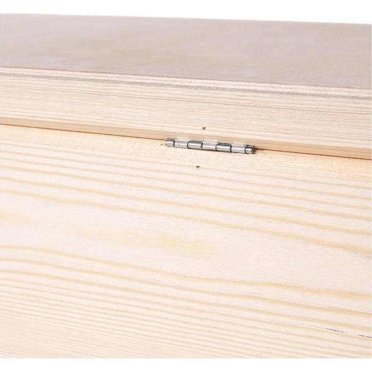 Creative Deco Holzkiste Holzkiste mit Deckel Erinnerungsbox Baby Groß Unlackiert, Unlackiert – Bild 1