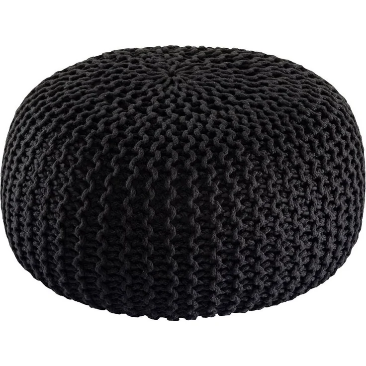 Amagohome Gartenlounge-Hocker PREMIUM Sitzhocker Pouf ø 45cm Strickpouf Indoor u. Outdoor - pflege – Bild 5