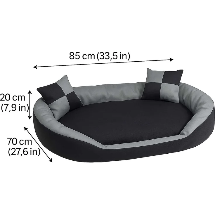 Hossis Wholesale Big Tier Sofa Hundebett M 85x70x20cm | Kuschelig & waschbar | Hundekorb mit Wendekissen & 2 Zierkissen | Welpenbett aus 100% Polyester | Bequem, pflegeleicht & geruchsfrei – Bild 4