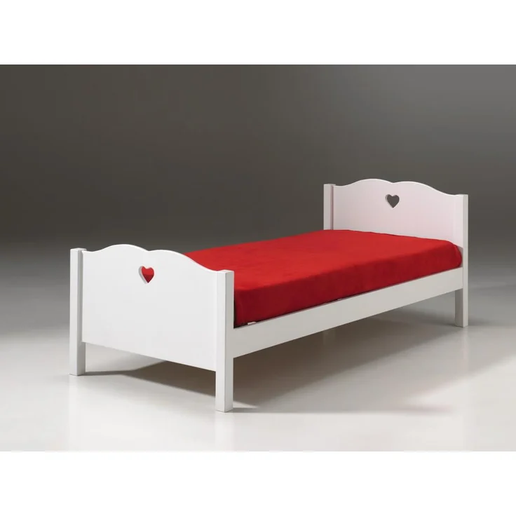 Vipack 'Amori' 5-tlg. Kinderzimmer-Set 90x200 cm, weiß, mit Bett, 3-trg. Kleiderschrank, Schreibtisch, Regal und Nachttisch – Bild 2