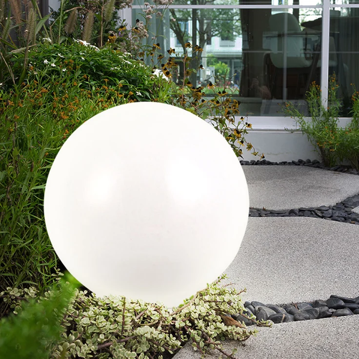 4x LED Solarleuchte, Kugel weiß, DM 20 cm, H 62 cm – Bild 10