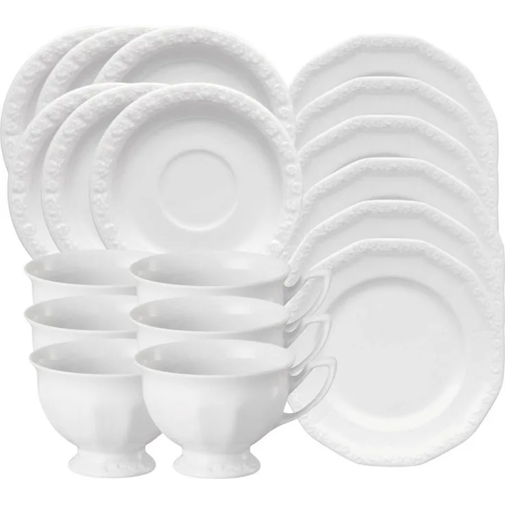 Rosenthal Tafelservice Maria Weiss Frühstücksset 18tlg, Porzellan