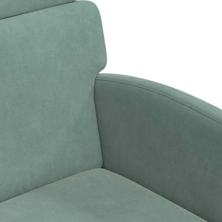 vidaXL Esszimmerstühle mit Rollen 2 pcs Meergrün 58 x 65 x 98 cm Samt 42017883 – Bild 6