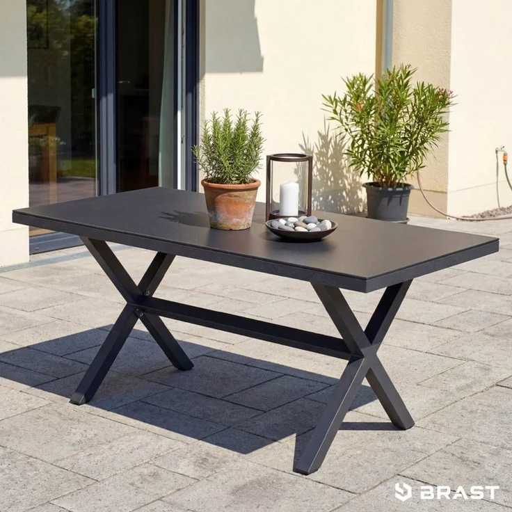 BRAST Gartenlounge-Set Aluminium Adria, viele Varianten & Module, (Loungemöbel Essgruppe Gartenmöbel, bis zu 5 Personen, Sofa Sessel Tisch), Esstisch – Bild 1
