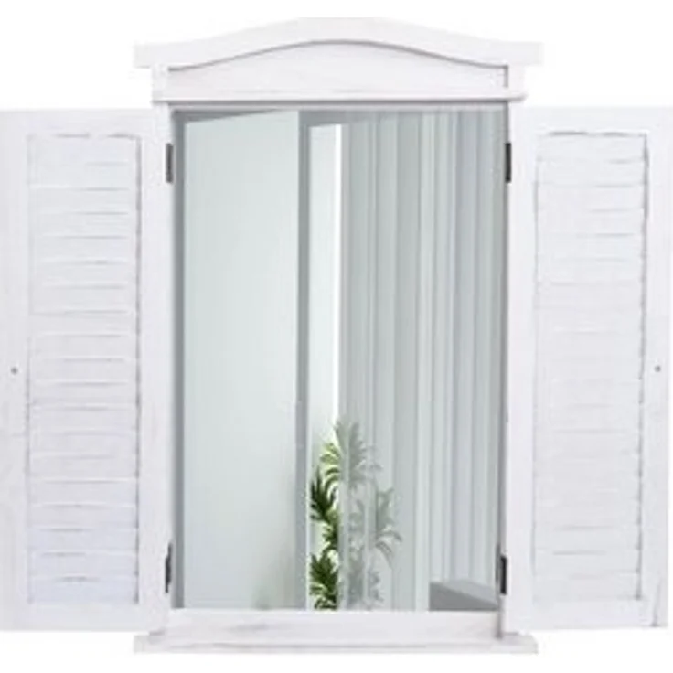 MCW Wandspiegel Spiegel (1-St), Fensterladenoptik, Einfache Wandmontage durch 2 Aufhängeösen – Bild 6