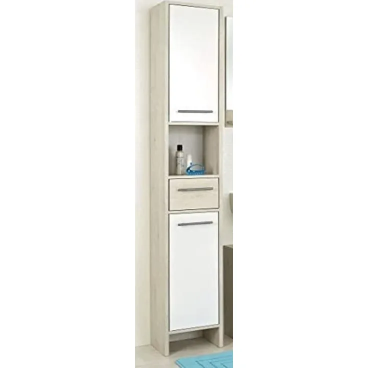 Hochschrank 'Jan', Pinie hell-weiß