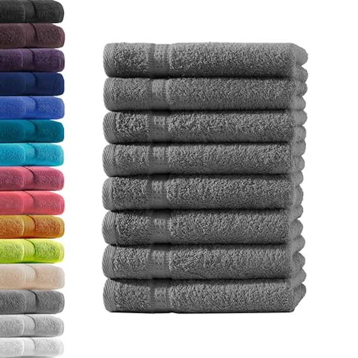 Hometex Premium Textiles Handtuch in Premium Qualität 500 g/m², Feinster Frottier-Stoff 100% Baumwolle, 8x Gästetuch, weich, saugfähig, extra schwer & flauschig - TEST BILD TOP MARKE 2025 – Bild 2