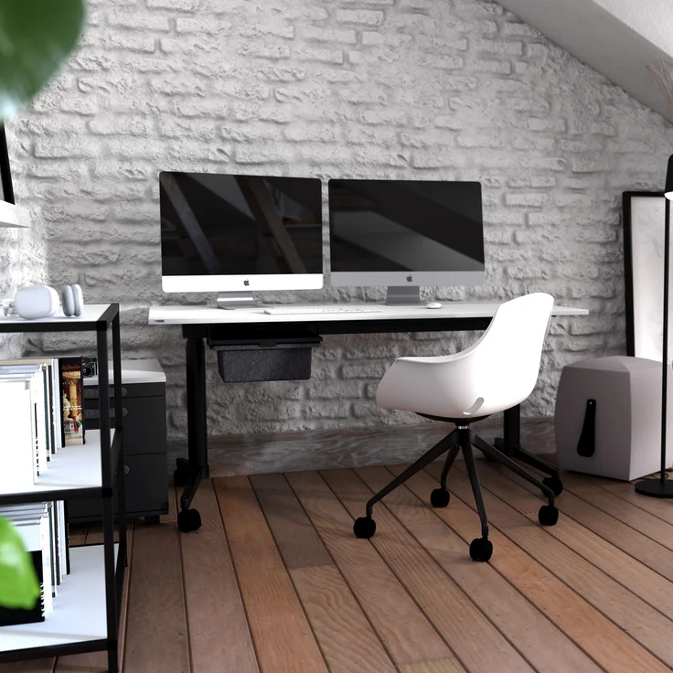 ASSMANN Schalenstuhl Consento Triest mit Rollen Schwarz 63x56x83cm Kunststoff – Bild 6