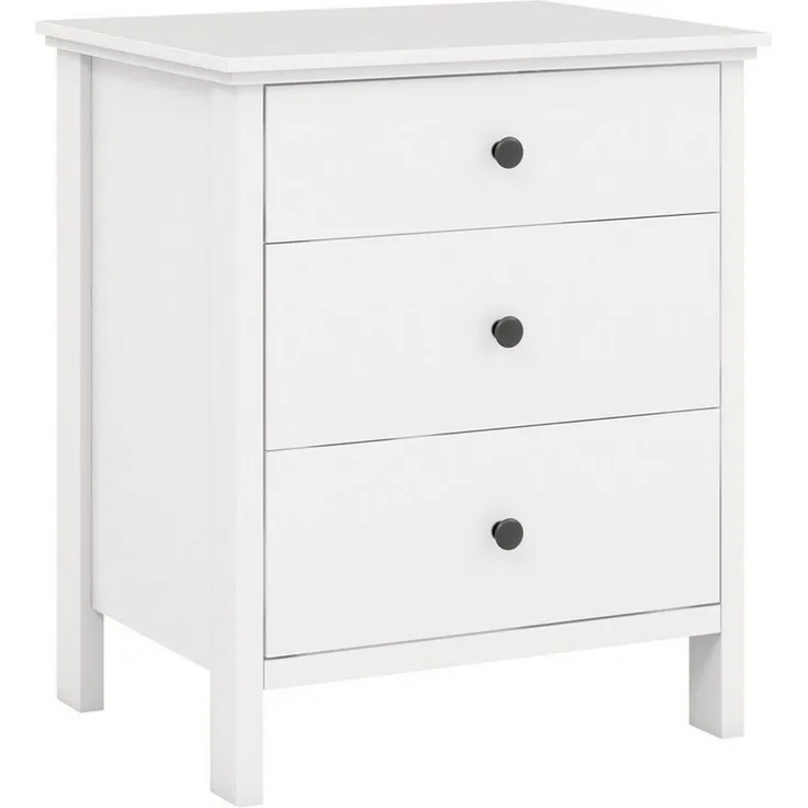 COSTWAY Nachttisch (1-St), Nachtkommode, mit 3 Schubladen, 56x45x66cm