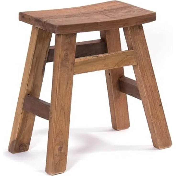 Hocker HOCKER Noah 50 Recyclingholz massiv naturfarben