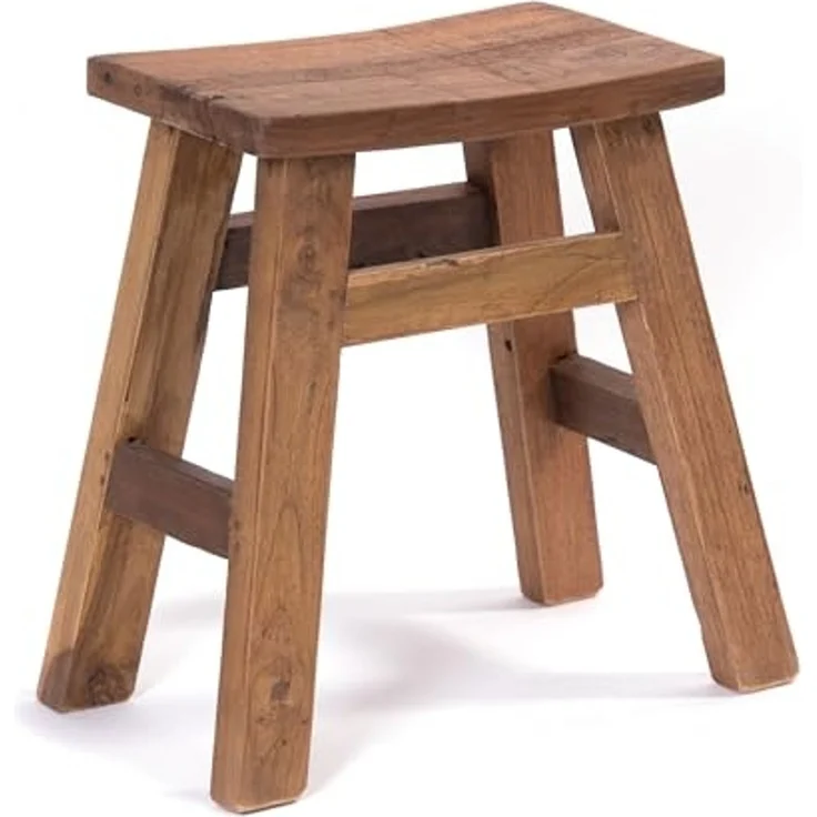 Hocker HOCKER Noah 50 Recyclingholz massiv naturfarben – Bild 1