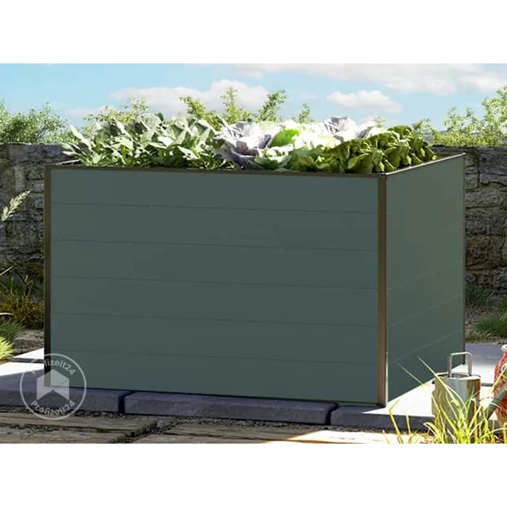 GFP Hochbeet Kräuter-Gemüse-Beet Aluminium CHRISTINA - 119x99x77cm - anthrazit – Bild 1