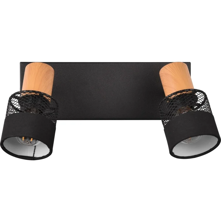 Trio Deckenstrahler 2er Spot Nandini E14 schwarz, Metall, Holz – Bild 5