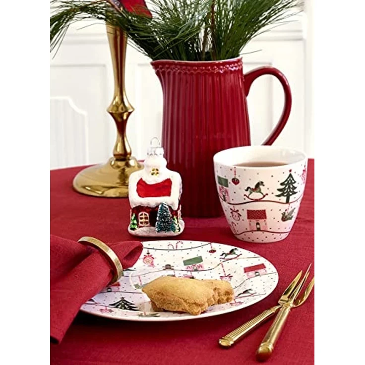 Greengate Becher Alice Becher mit Henkel red 0,4 l, Stoneware – Bild 4