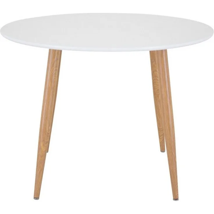 Venture Home Esstisch, Esszimmertisch, MDF, Stahlbeine, rund, stilvoll, klassisch