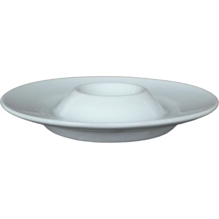 van Well Eierbecher Trend, (Set, 6-tlg), mit Ablage, spülmaschinenfest und mikrowellengeeignet, Porzellan