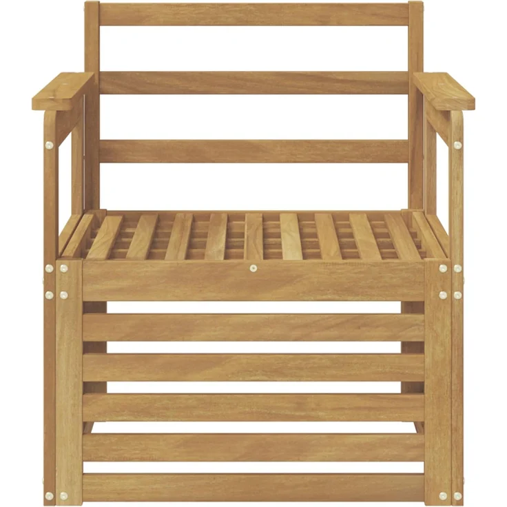 vidaXL 2 Stück Outdoor-Sofagarnitur Massivholz Akazie Weiß 3439081 – Bild 3