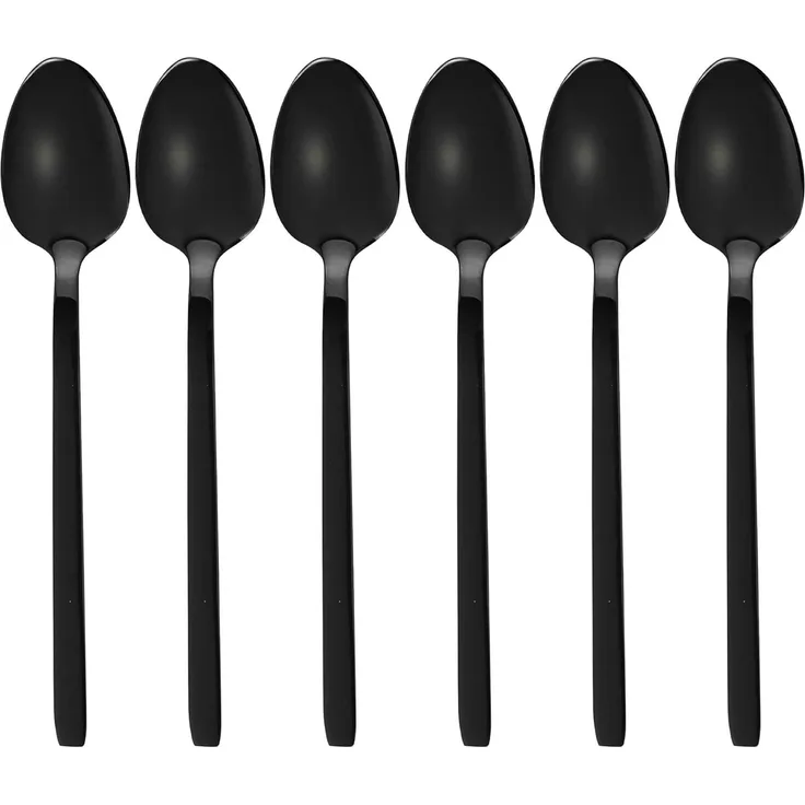 Espressolöffel 6 Stück, Edelstahl - Titan, Serie LISSABON