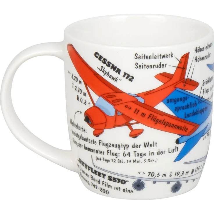 KÖNITZ 1172673028 Kid's Wissen Flugzeuge 230 ml aus Porzellan / Kinderbecher – Bild 2