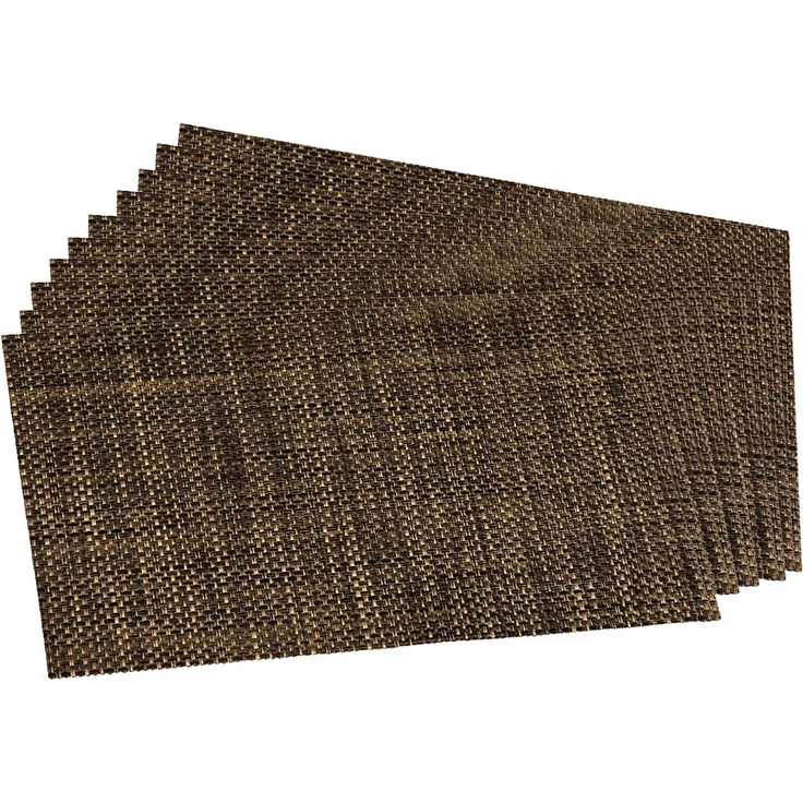 10 Platzsets aus Kunststoff, messing-goldfarben - 43x29 cm – Bild 1