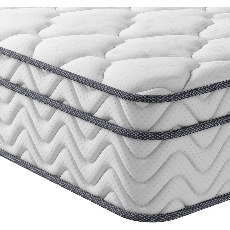 Vesgantti Matratze 160x200 7-Zonen Federkernmatratze 22cm Taschenfederkernmatratze Mittelfeste Orthopädischem Tonnentaschenfederkernmatratze (H3, Box-top 22cm)
