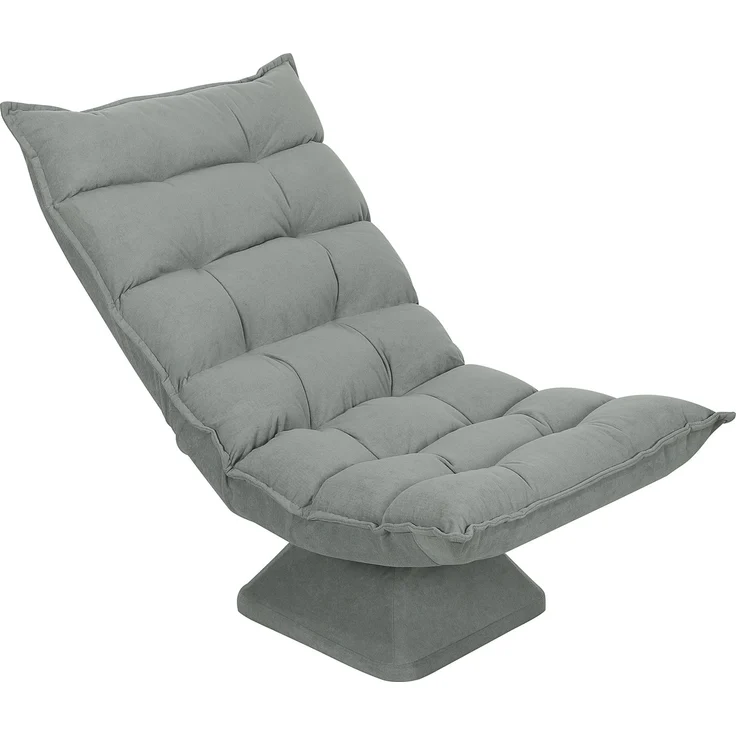 MELAYR, Relaxsessel Lesesessel, drehbar, 62 cm x 70 cm x 95 cm, Hellgrau – Bild 2