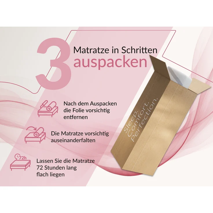 Kaltschaum matratze H2 mit Visco, Höhe 21 cm, Rollmatratze für Allergiker, 7 Zonen, abnehmbarer, waschbarer Bezug - 180 x 200 cm - MIRO - SIVO – Bild 8