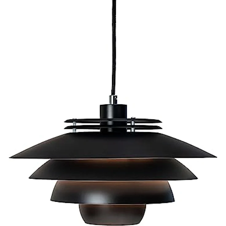 Dyberg Larsen EJKA Pendelleuchte LED, Hängelampe mit mattschwarzer Oberfläche, 60 Watt für Ess- und Wohnbereiche – Bild 2