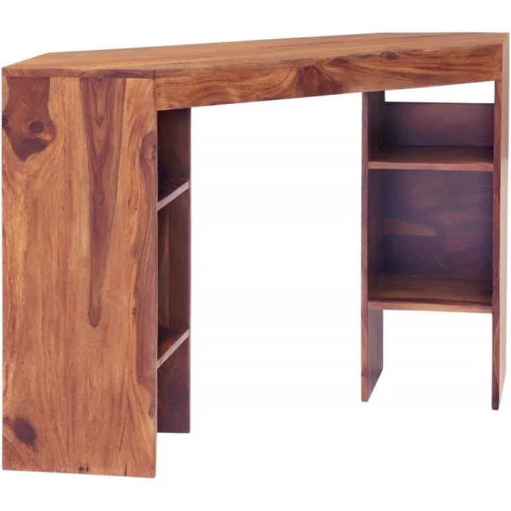 Eck-Schreibtisch Kali 120x76x40 aus indischem Sheesham-Massivholz